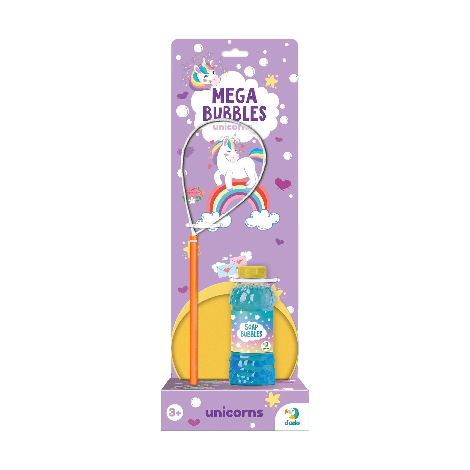 Мильні бульбашки DoDo Mega Bubbles Єдиноріжки, з тарілкою, від 3 років, 450 мл (500118)